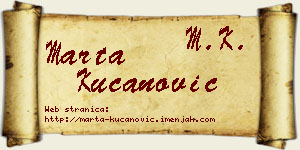 Marta Kucanović vizit kartica